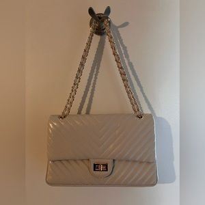 Polished and Poised Nude Handbag